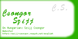 csongor szijj business card